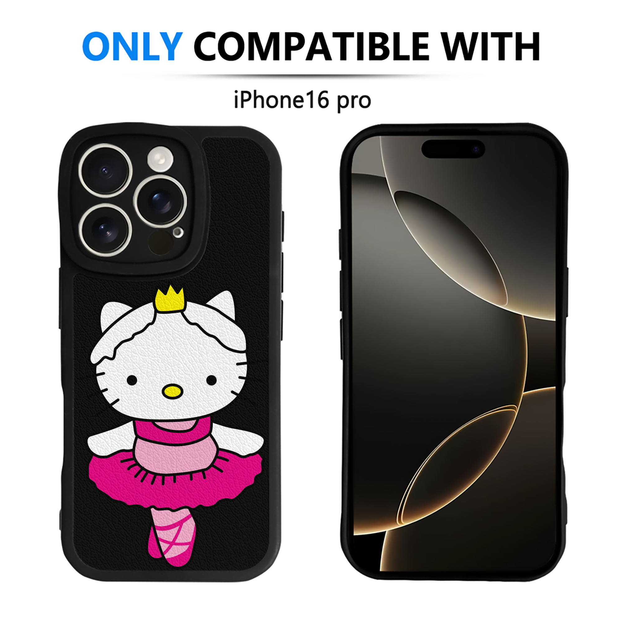 （画像用） Hello Kitty ハローキティ 【iPhone 16シリーズ対応】シリコンスマホケース（レザー調） 材質：シリコン